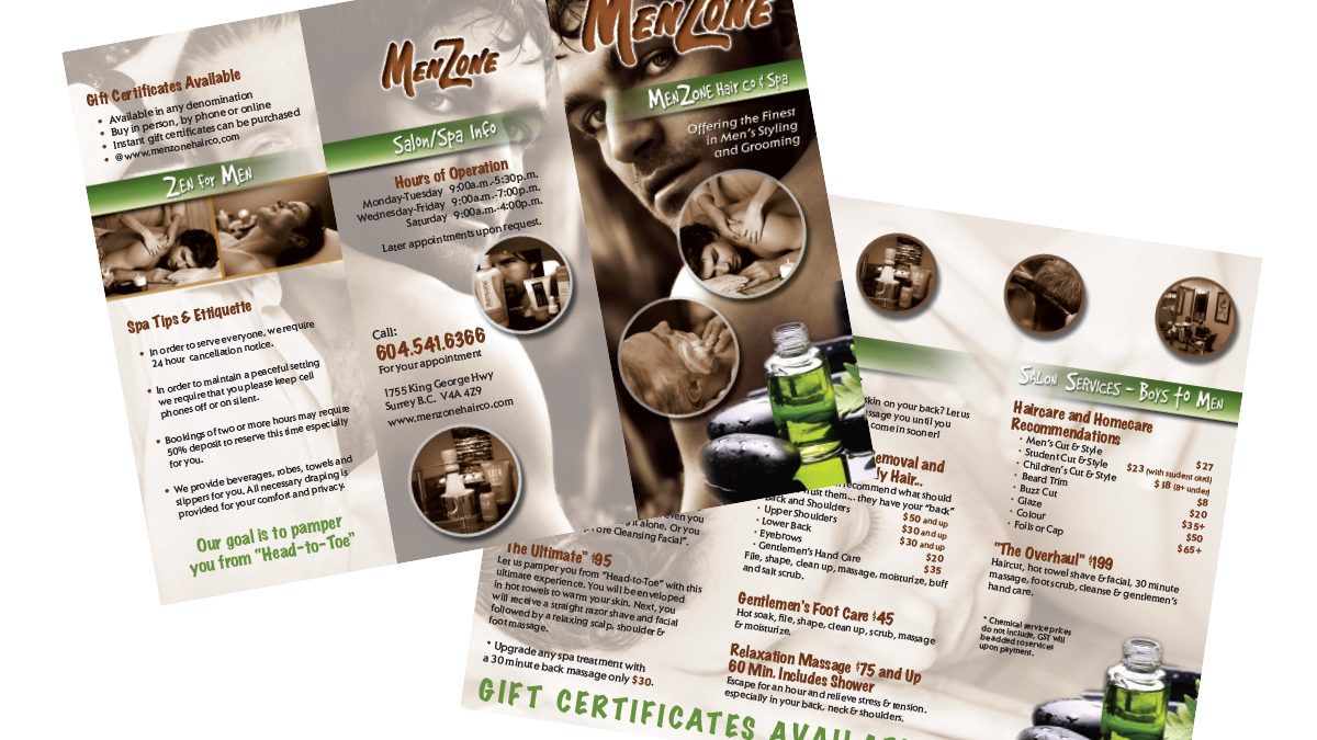 MenZone trifold