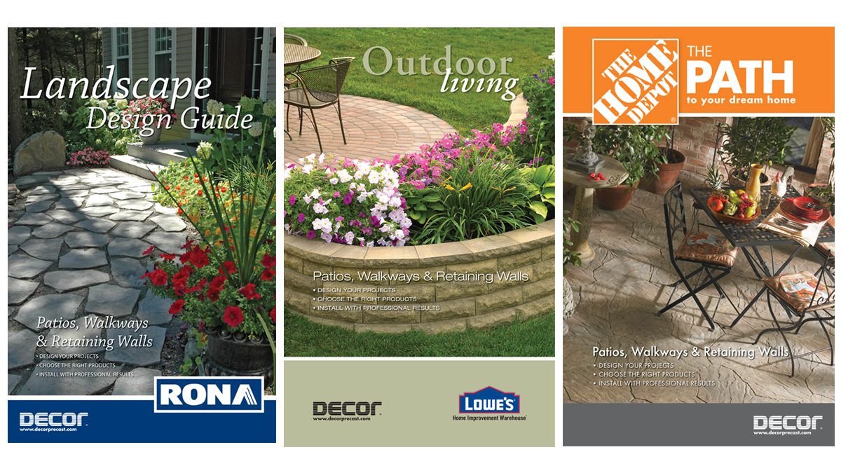 Vibrant Graphics Portfolio Outdoor home store Brochures