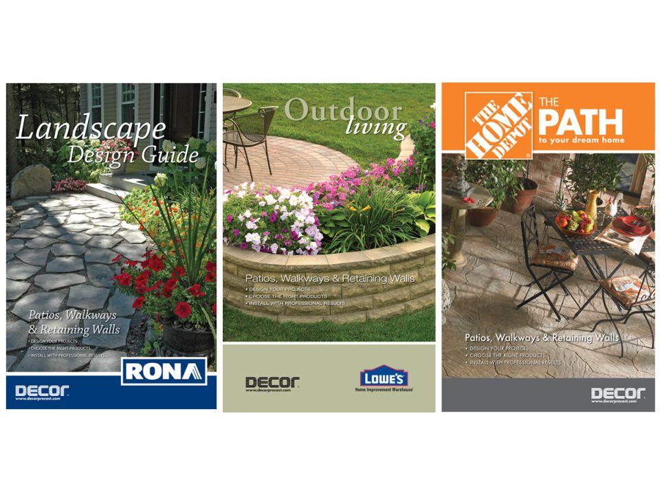 Vibrant Graphics Portfolio Outdoor home store Brochures